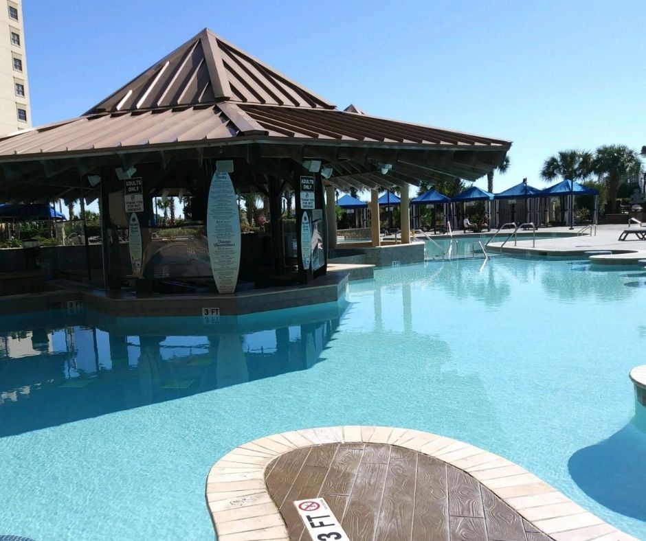 Swim up pool bar at North Beach Resort and Villas