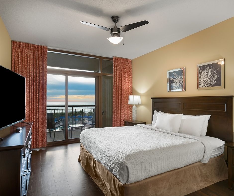 Master bedroom in North Beach Towers