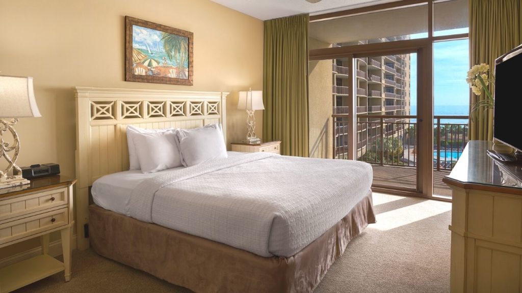 Bedroom with oceanfront view