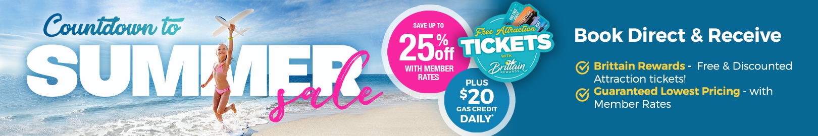 Countdown to Summer Sale - Save Up To 25% + $20 Gas Credit Daily