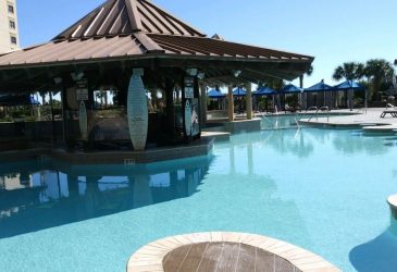 Swim up pool bar at North Beach Resort and Villas
