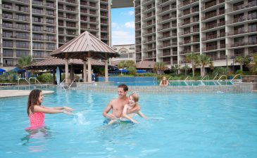 North Beach Family in Pool