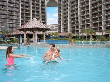 North Beach Family in Pool