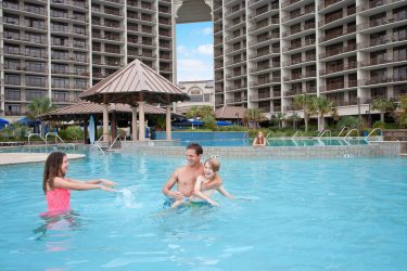 North Beach Family in Pool