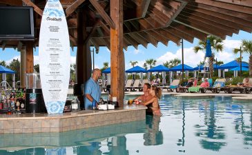 North Beach Pool Bar Bartender and Couple