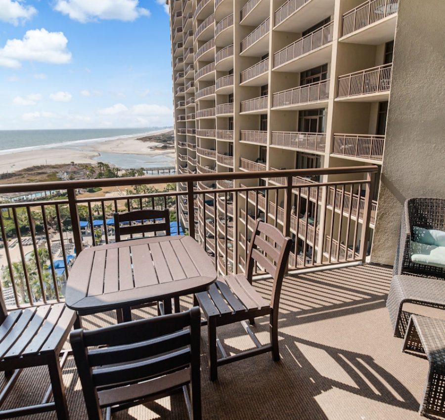 North Beach Beaufort Oceanfront 1br Luxury Condo Unit 610 Balcony