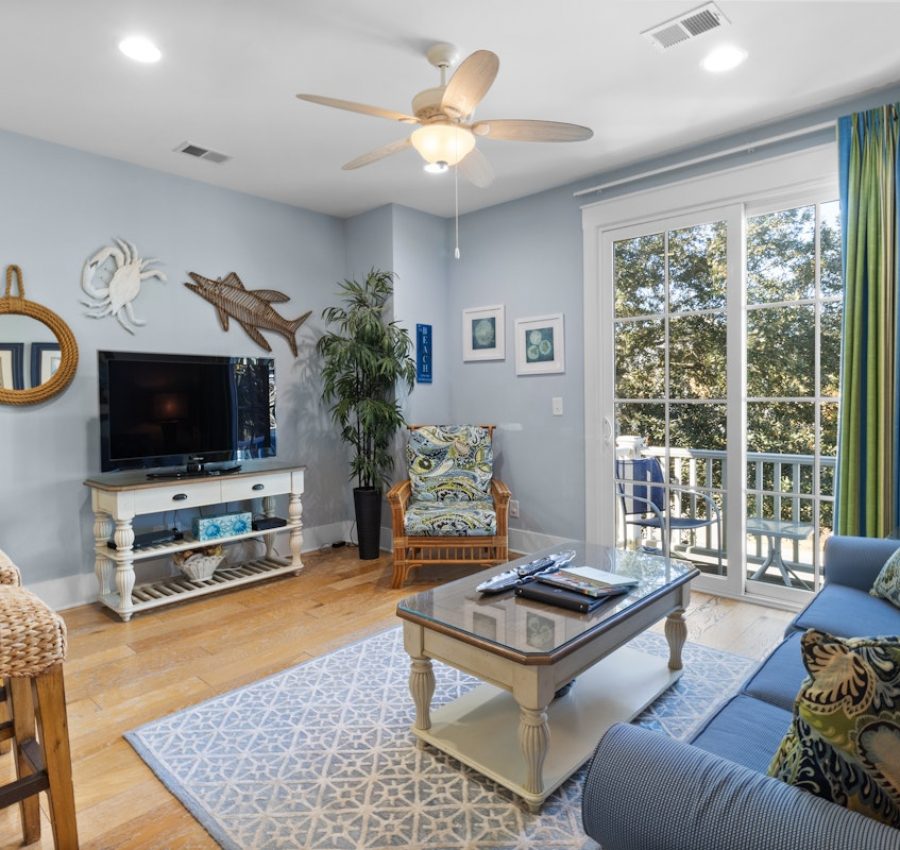 North Beach One Bedroom Carriage House Villa Living Room