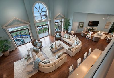 The Bridge Living Room view from the loft